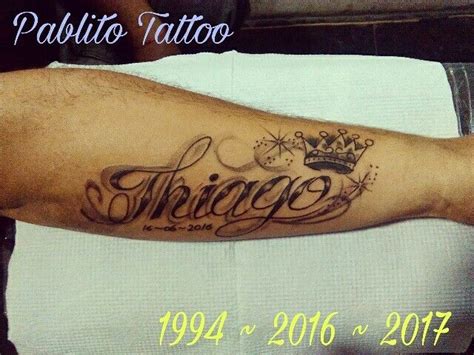 tatuajes nombre thiago|Tatuaje thiago